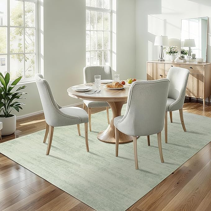 Sage Green 9x12 Area Rug Living Room Minimalist Modern Abstract Style Extra - Image 5