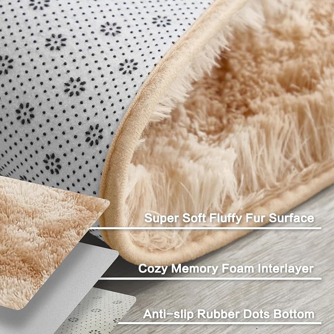Andency 8x10 Area Rugs for Living Room, Non-Slip Fluffy Soft Large Shag Bedroom - Image 5