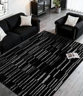 YIHOUSE 5x7 Abstract Line Area Rug, Modern Washable Stain Resistant Rugs Non by YIHOUSE