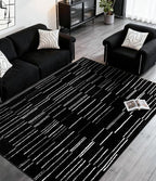 YIHOUSE 5x7 Abstract Line Area Rug, Modern Washable Stain Resistant Rugs Non by YIHOUSE
