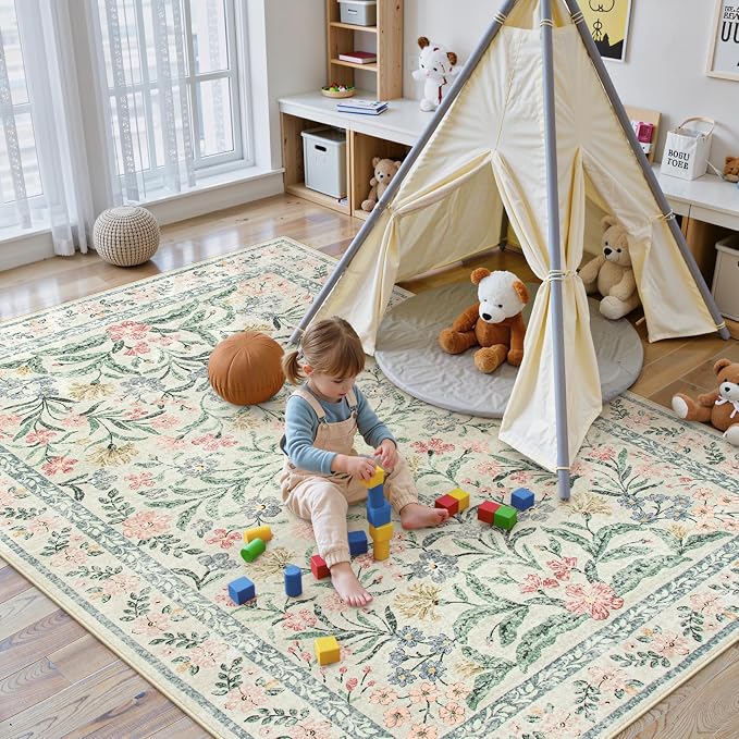 Lahome Boho Rugs for Living Room 5x7, Machine Washable Area Rugs Non-Slip - Image 7