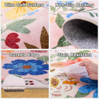 Area Rug Living Room Rugs: Floral 4x6 Washable Rug Vintage Soft Boho Non-Slip - Image 7