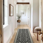 EVERGRACE Hallyway Area Runner Rugs 2x6, Boho Floral Faux Wool Indoor Outdoor by EverGrace
