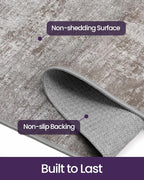 DEXI Hallway Runner Rug 3x8, Modern Abstract Non Slip Thin Soft Runners Carpet - Image 4