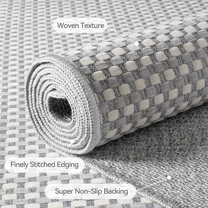 2x3 ft Indoor Door Mat Entryway Rug Non Slip Woven Washable Area Rugs Kitchen - Image 4