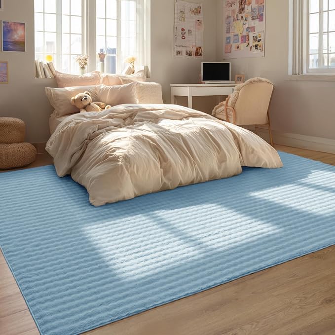 Bedsure 6x9 Fluffy Area Rugs for Living Room, Machine Washable Rugs, Non-Slip - Image 3