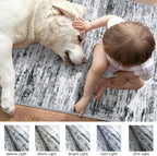 Modern Abstract Runner Rug 2.6x10 - Image 3