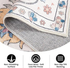 Area Rug for Living Room, 9x12 Washable Non Slip Large Faux Wool Throw Rug - Image 5