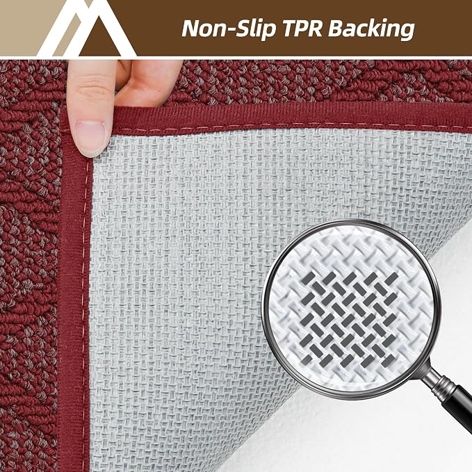 COSY HOMEER Non-Slip Door Mat 32"x48", Entryway Rugs Low Profile Absorbent Dirt - Image 4