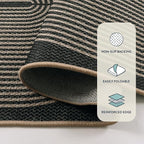 Lahome Modern Rainbow Easy Jute 4x6 Rug, Outdoor Patio Rug - Image 4