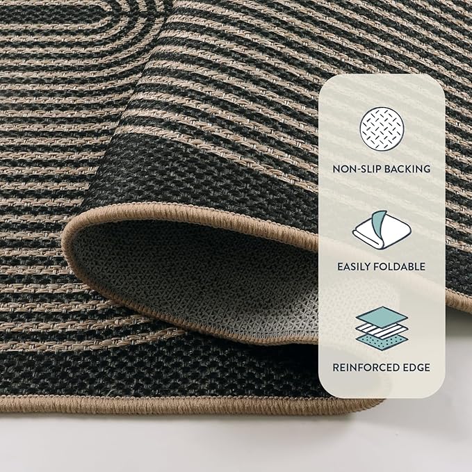 Lahome Modern Rainbow Kitchen Runner Rug, 2x8 Easy Jute Rug Runners - Image 5