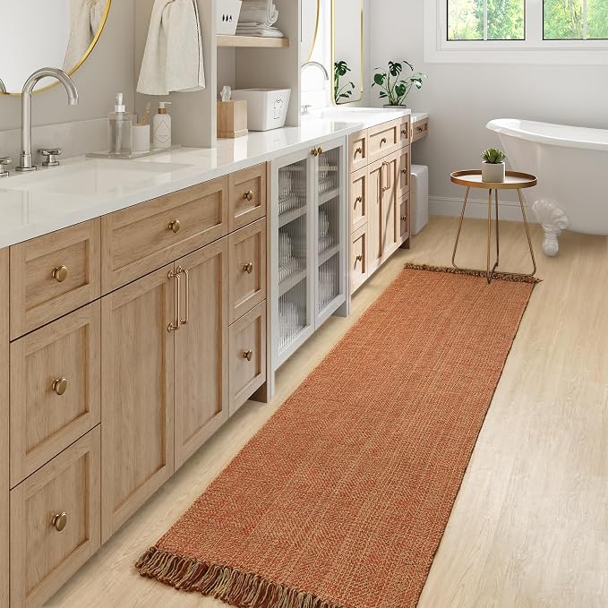Collive Long Hallway Rug, 2.6' x 7', Washable Indoor Entryway Rug, Terracotta - Image 3