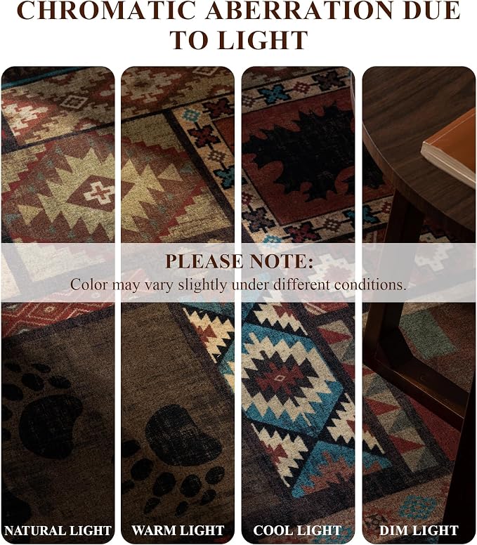 Rustic Cabin Runner Rug 2x8 Indoor Door Mat - Image 4