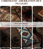 YIHOUSE Rustic Cabin Rugs for Living Room 9x12, Wildlife Bear & Deer Area Rug - Image 4