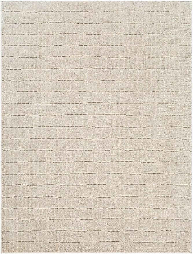 Livabliss x Our PNW Home Cascade Minimalist Striped Area Rug, Light Brown - Image 4