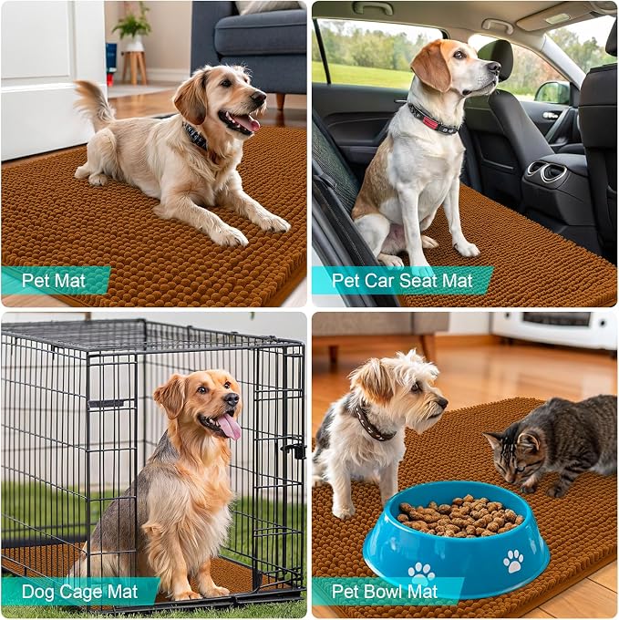 OLANLY Dog Door Mat for Muddy Paws 24x16, Absorbs Moisture and Dirt, Absorbent - Image 7