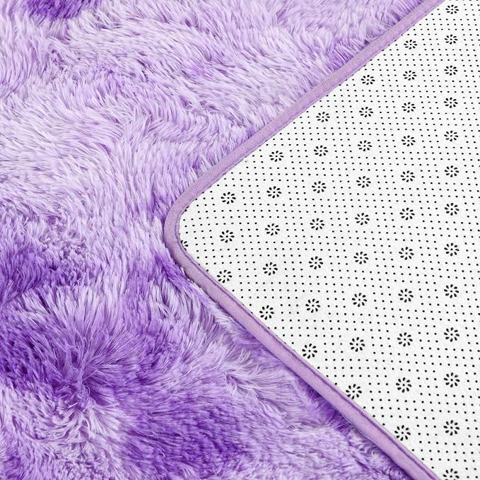 Large Shag Area Rugs 8 x 10, Tie-Dyed Plush Fuzzy Rugs - Image 6