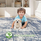 10x14 Area Rugs Living Room: Washable Large Abstract Modern Soft Rug Stain - Image 7