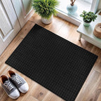 CAMILSON Modern Black Non Slip Door Mat Rug 2x3 Ultra Soft High Pile Entryway - Image 3