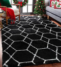 ONASAR Area Rugs for Bedroom Living Room, Fluffy 4x6 Black and White Rug by ONASAR