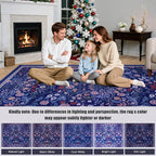 Entryway Rug 2X3 Small Rugs: Floral Washable Door Mat Vintage Soft Low Pile - Image 9