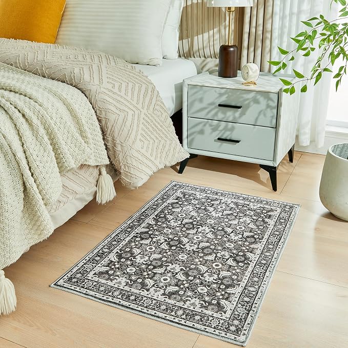 WITSHOCK Washable 2x3 Entryway Area Rug: Soft Non-Slip Backing Washable Rugs - Image 4