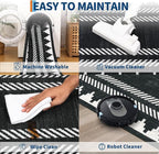 Modern Low Pile Non Slip 5x7 Machine Washable Living Room Area Rug Foldable - Image 5