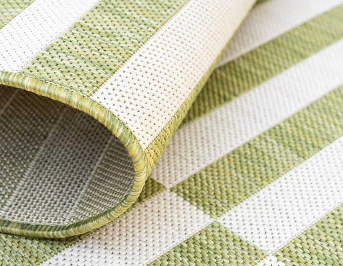 Unique Loom Outdoor Striped Collection Area Rug - Image 7