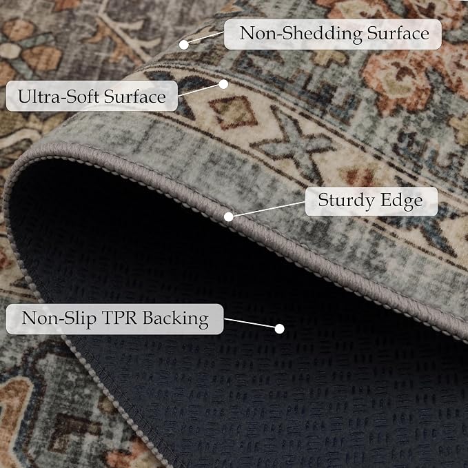 Area Rug Non Slip Machine Washable Ultra Soft Living - Image 2