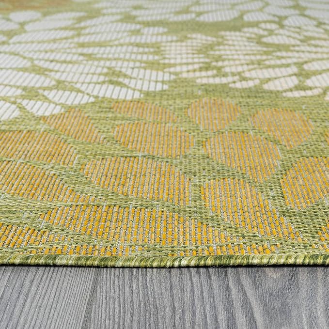 Beverly Rug Outdoor Rug 9x12 Modern Exotic Tropical Leaf Area Rugs - Image 6