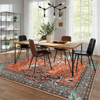 Moynesa Tiger Washable Area Rug, 9x12 Living Room Rug, Vintage Non Slip Large - Image 6