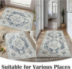 jinchan Kelda Area Rug 2x3 Entryway Rug Washable Soft Indoor Vintage Floor - Image 5