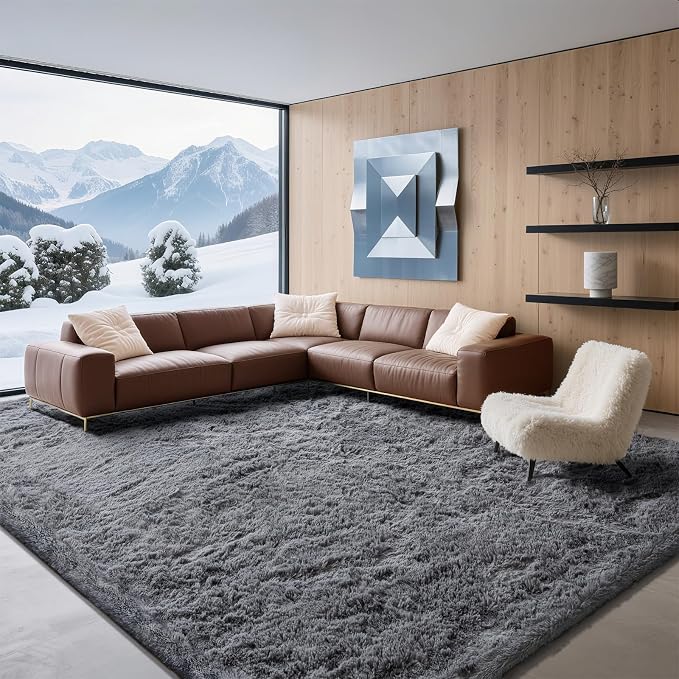 8x10 Area Rugs for Living Room Bedroom, Soft Fluffy Shaggy Bedside Rug by NoiFamo