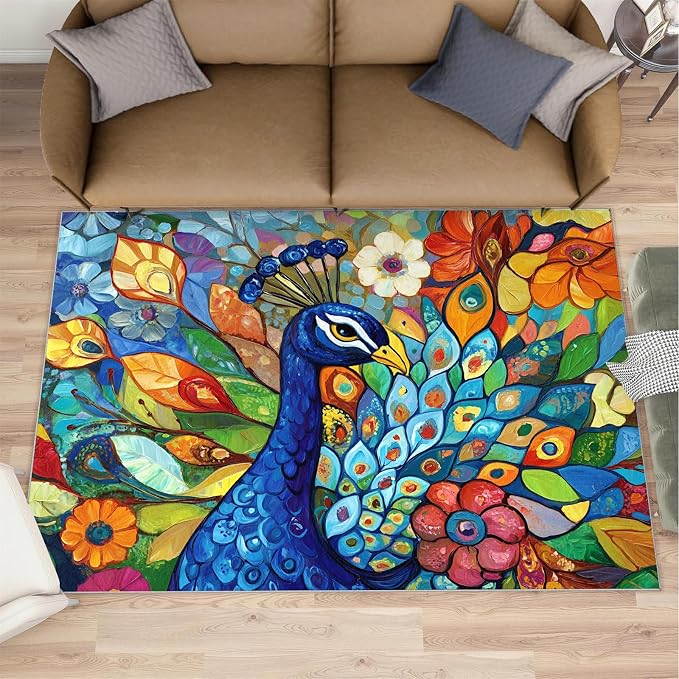 Boho Peacock Rug Small - Image 2