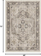 RUGGABLE Washable Vintage Area Rug – Kamran Hazel 4x6, Stain-Resistant - Image 3