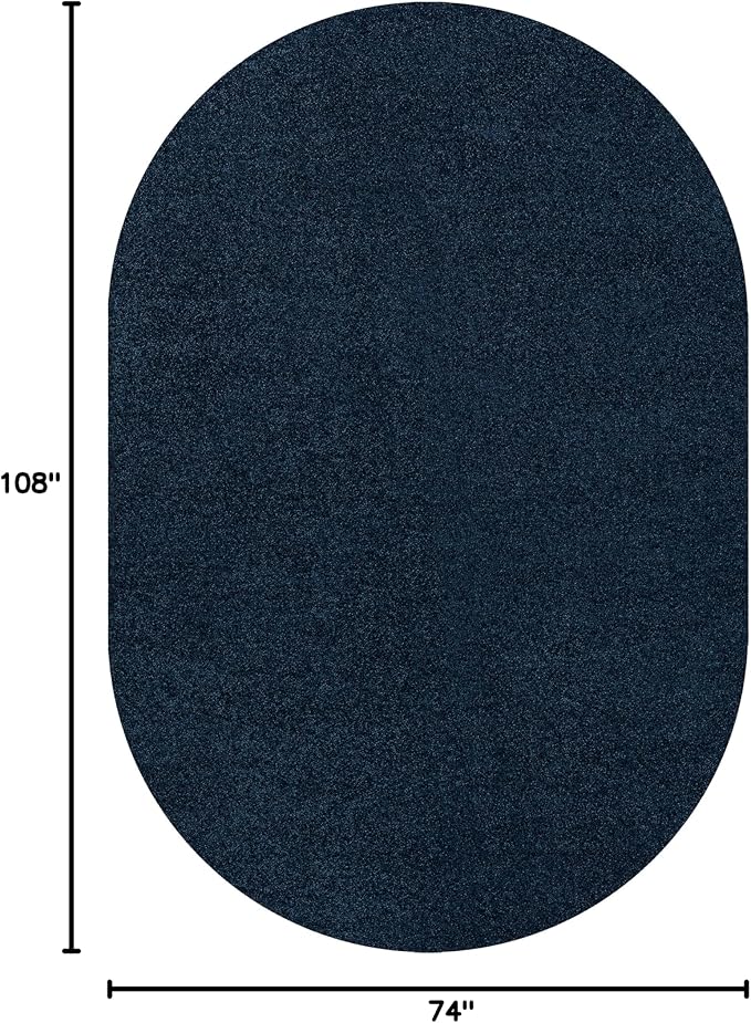 Eyely UES100C-6OV Supersoft Haze Solid Low-Pile Indoor Area Rug, Minimalist - Image 2