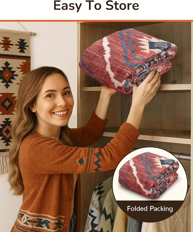 Area Rug 4x6 Rug Machine Washable Non-Slip Low Pile Print Pattern Western Rug - Image 9