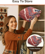 Area Rug 4x6 Rug Machine Washable Non-Slip Low Pile Print Pattern Western Rug - Image 9