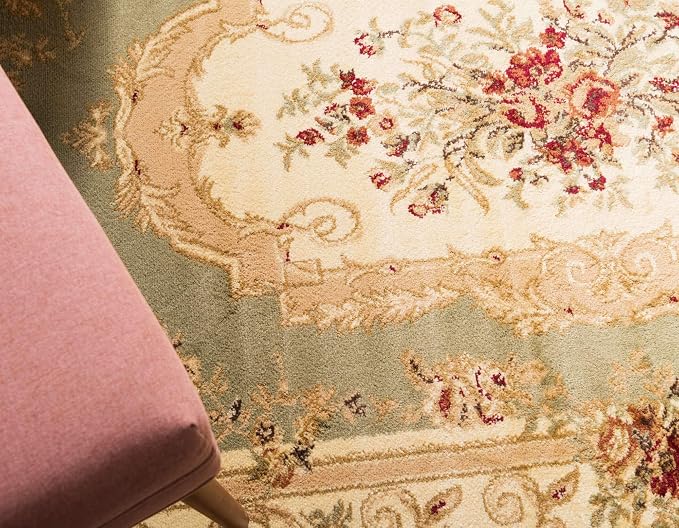 Unique Loom Versailles Collection Traditional Classic Floral Motif Area Rug - Image 8