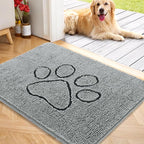 OLANLY Dog Door Mat for Muddy Paws 40x32, Paw Print Design, Absorbs Moisture by OLANLY