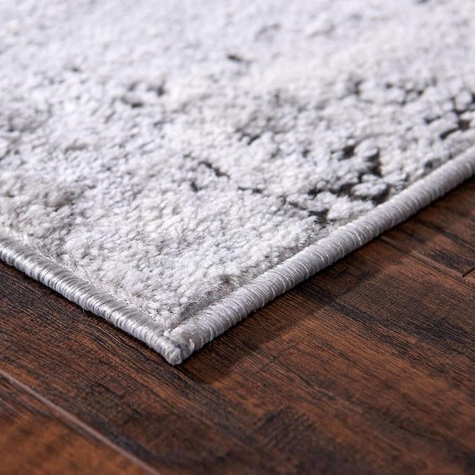 Rugs.com Leipzig Collection Area Rug – 8' x 10' Grey Low-Pile Rug Perfect - Image 6