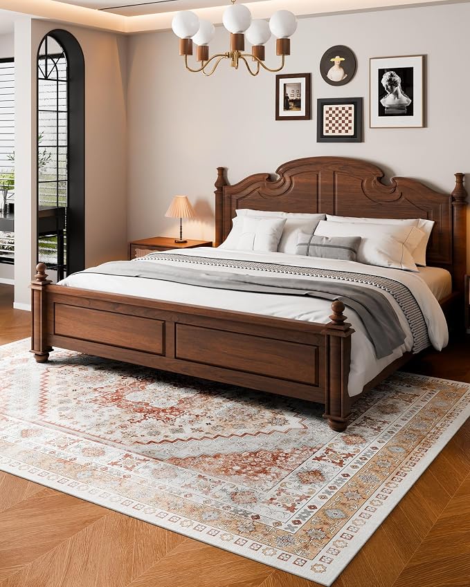 VEVOR 8 x 10 ft Area Rug Large Washable Rug Non-Slip and Tear-Resistant Soft - Image 4