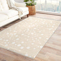 Beige Bubble Print Rug for Living Room & Bedroom, Minimalist, Kids & Pets by Unknown