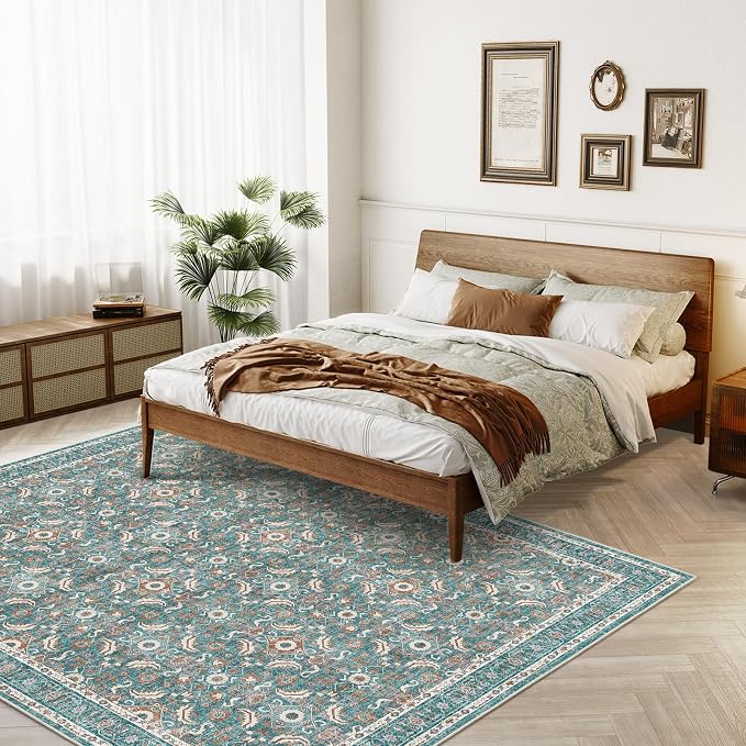 WITSHOCK Living Room Area Rugs 8x10: Soft Non-Slip Backing Washable Rugs - Image 4