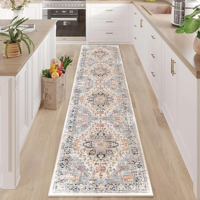 Enkor Runner Rugs for Hallway, 2x10 Washable Soft Non Slip Floor Rugs for by EnkorStore