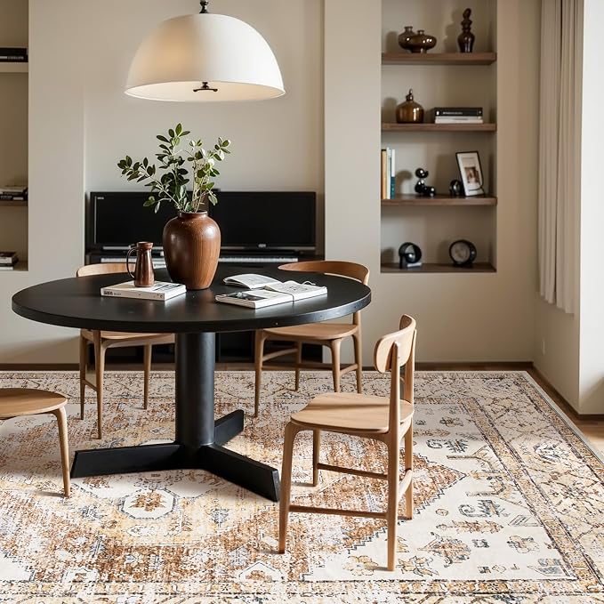 Lahome Rug for Living Room Machine Washable Area Rug 6x9 Boho Non Slip Bedroom - Image 8