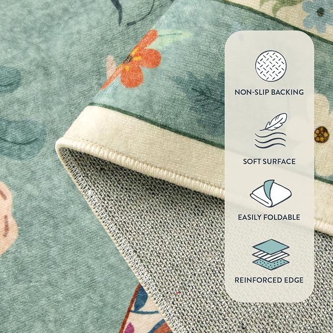 Lahome Insect Washable Rugs for Living Room, Soft 6x9 Area Rugs for Bedroom - Image 7