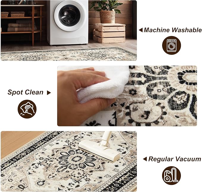 XWZO Washable Hallway Runner Rug 2x8ft — Non-Slip Low Pile Area Rug - Image 6