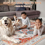 WILLSUN Washable Area Rugs, 3x5 Non-Slip Boho Large Area Rugs - Image 3