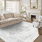 6x9 Vintage Washable Area Rugs Boho Medallion Large Distressed Retro Accent by HOME